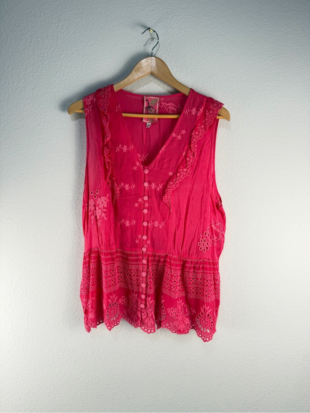 Johnny Was Rodeo Anita Blouse Sz XL